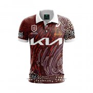 Camiseta Polo Brisbane Broncos Rugby 2024 Indigena